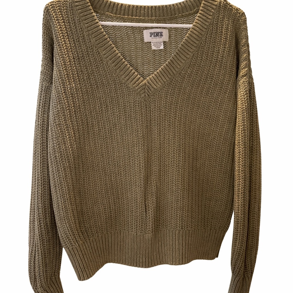 PINK Victoria's Secret Olive V-Neck Sweater
Oversized